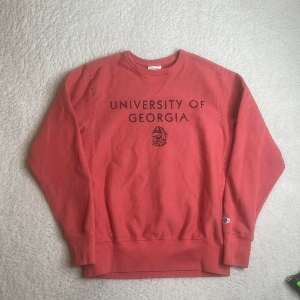Champion reverse weave men's red University of Georgie‎ bulldogs sweatshirt M